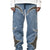 IRON STEEL FOCUS LEATHER DENIM PANTS / BLU