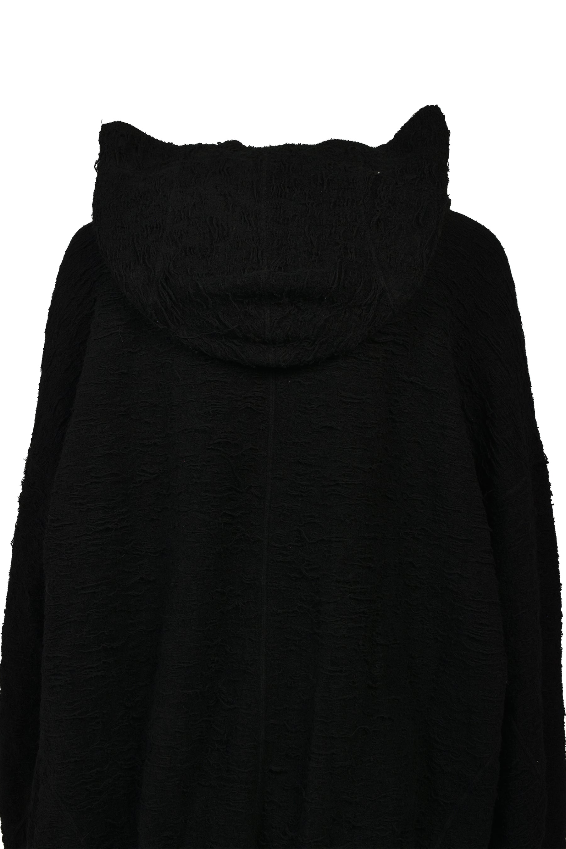 COTTON PILE JACQUARD HOODIES / BLK