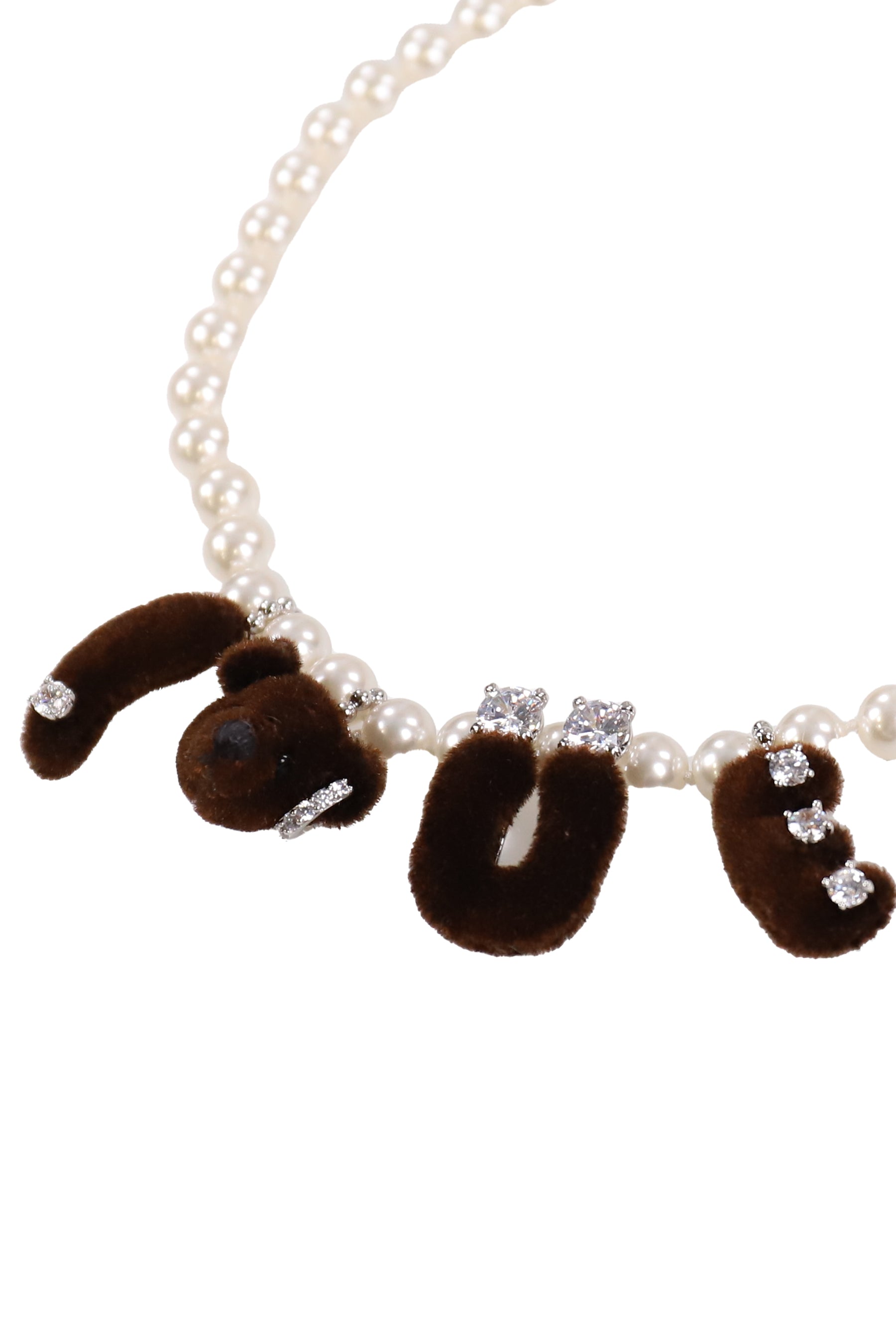 LOVE BEAR PEARL NECKLACE / BRW