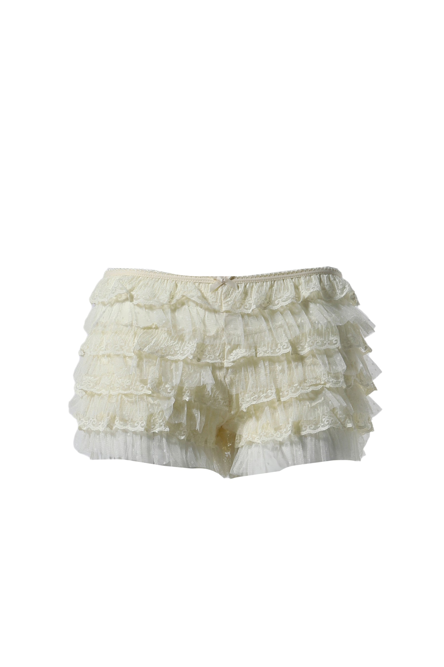 VANILLA RHEA LACE BLOOMER SHORTS / OFF WHT