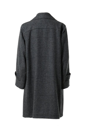 SUBLATIONS FW23 HEAVY WOOL POSTMAN COAT .10 / GLENCHECK -NUBIAN