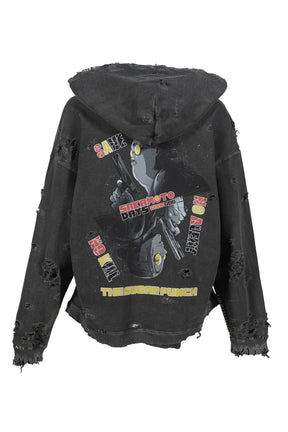 HOODIE (SAKAMOTO)/ MINUS COLLABORATION / BLK