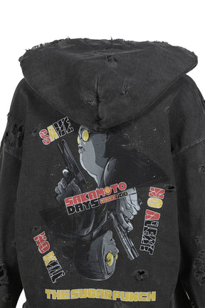 HOODIE (SAKAMOTO)/ MINUS COLLABORATION / BLK