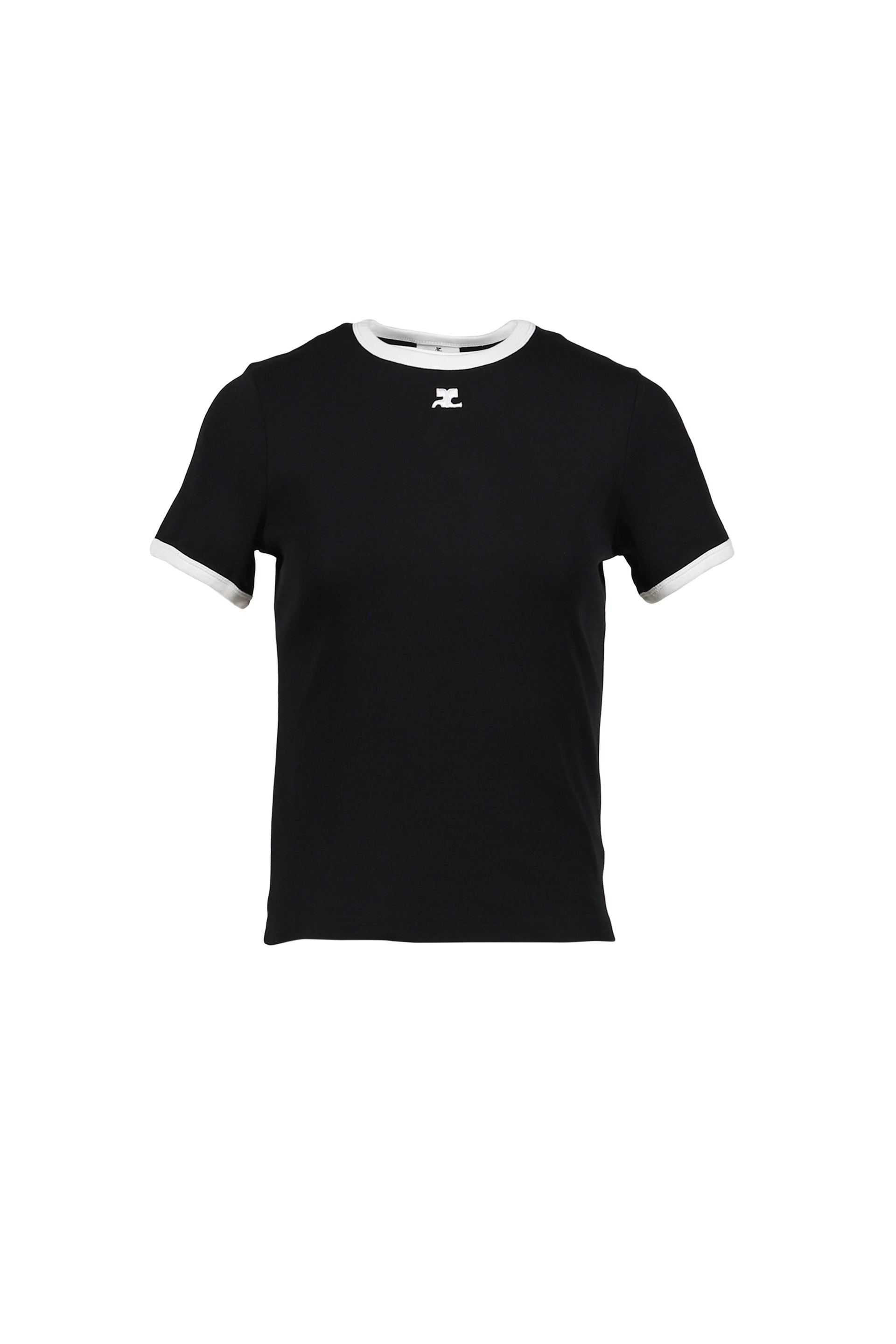 SIGNATURE CONTRAST T-SHIRT / BLK/HERITAGE WHT