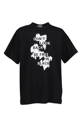 Yohji Yamamoto S/S PRINT T-SHIRT / BLK