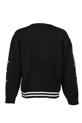 TC BONE KNIT SWEATER / BLK/WHT 