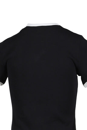 SIGNATURE CONTRAST T-SHIRT / BLK/HERITAGE WHT 