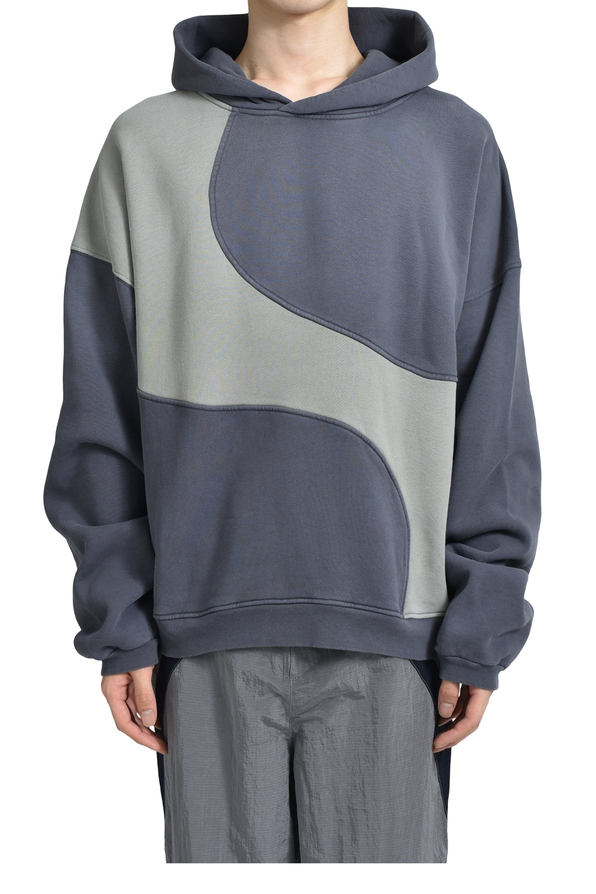 WAVE HOODIE KNIT / DARK GRY