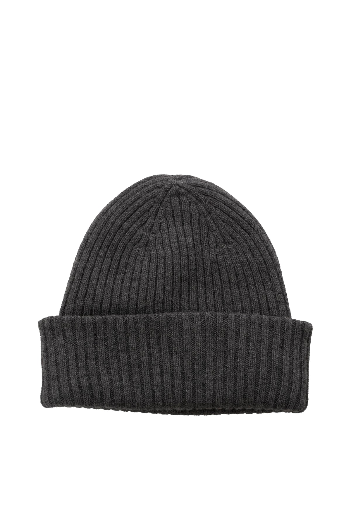 GREY LOGO PATCHED KNIT BEANIE / GRY