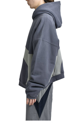 WAVE HOODIE KNIT / DARK GRY 