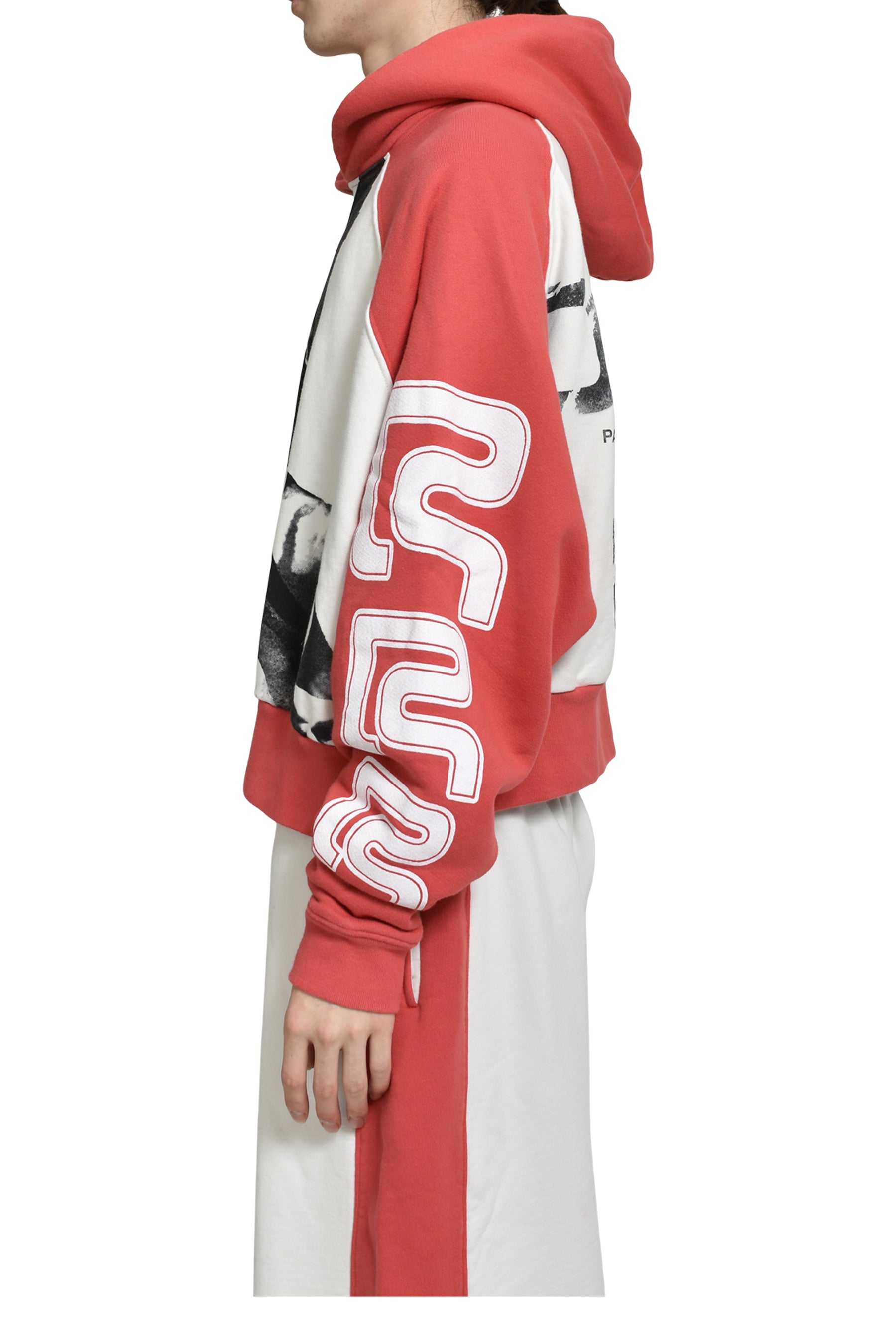 OPEN UP AGAPE HOODIE / RED / HEATHER