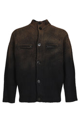 SPRAY DYED SERVICE DRESS KNIT JACKET / BLK