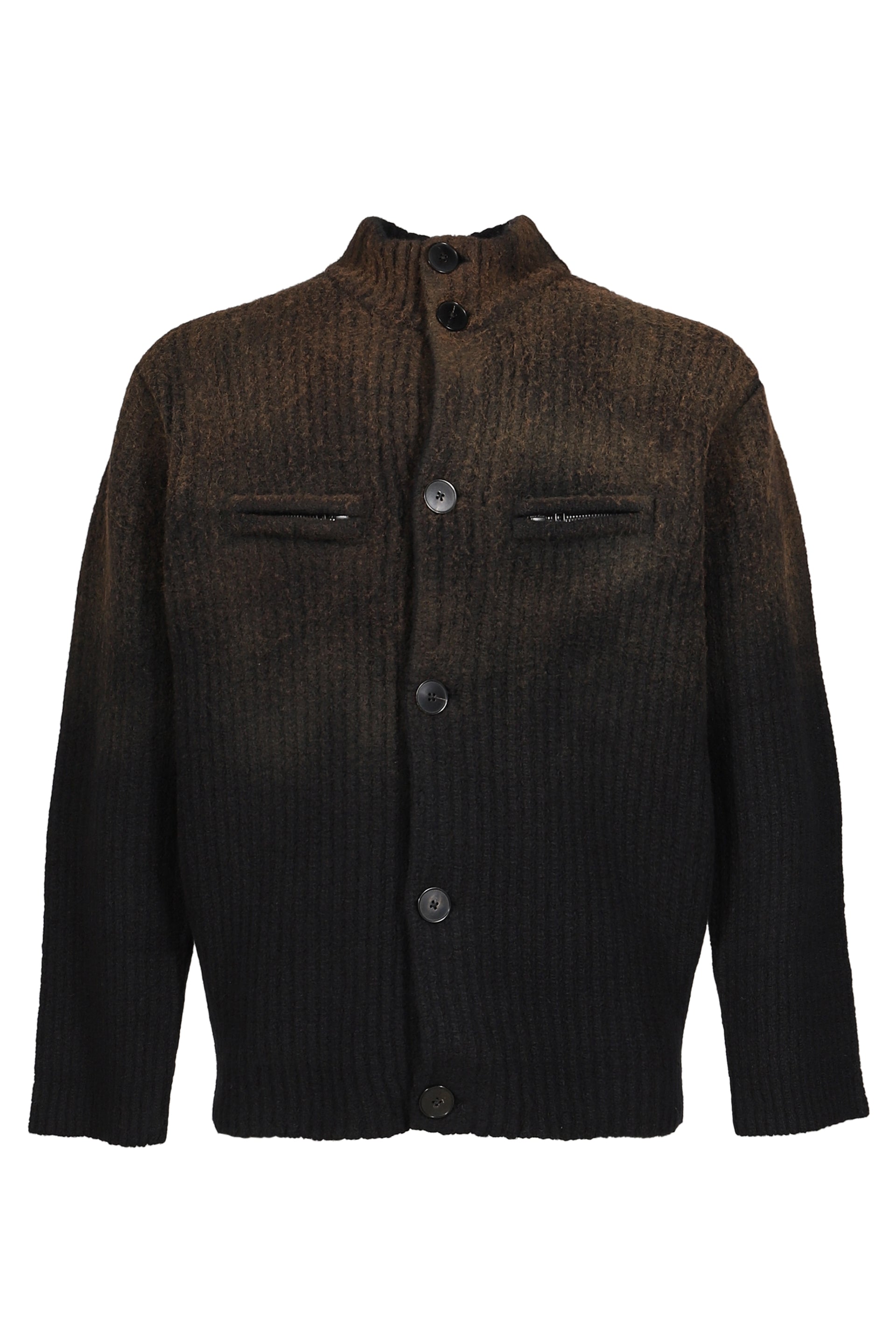 SPRAY DYED SERVICE DRESS KNIT JACKET / BLK