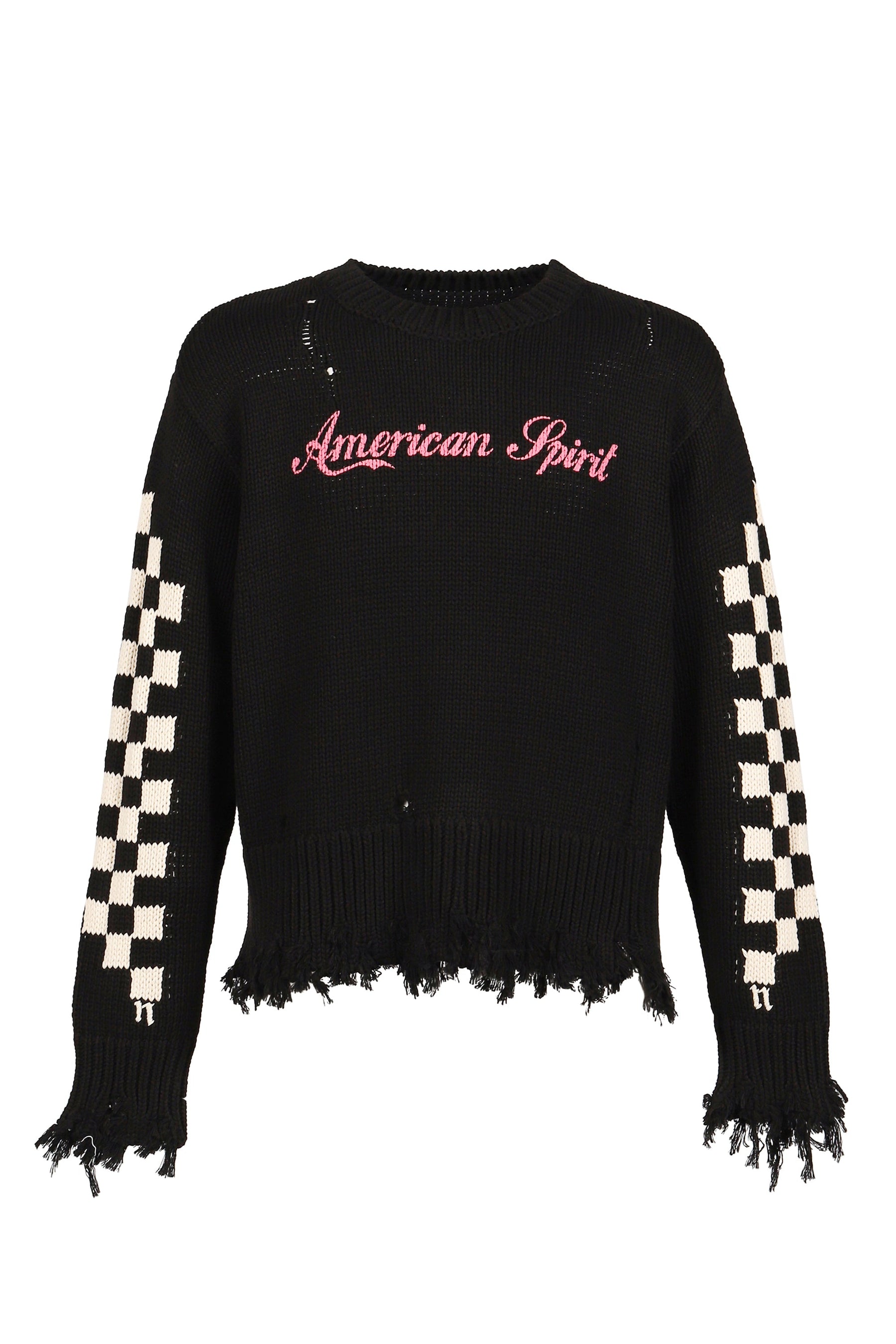 CHECKER KNIT / BLK