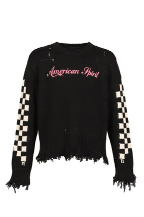 CHECKER KNIT / BLK