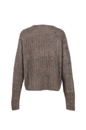 CASHMERE PULLOVER / DUSTY BRW 