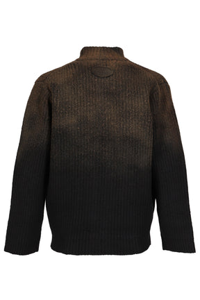 SPRAY DYED SERVICE DRESS KNIT JACKET / BLK
