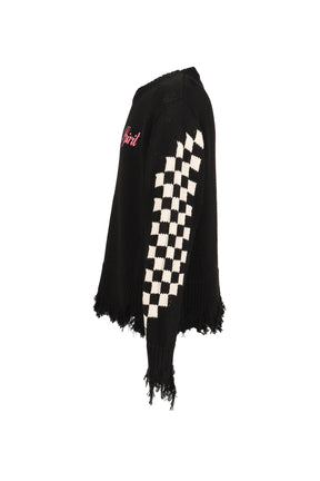 CHECKER KNIT / BLK