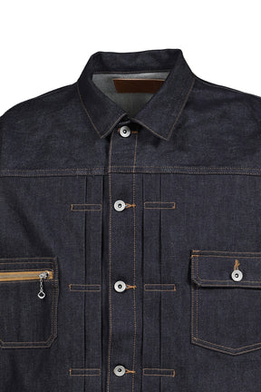 "RIGID" 2PKT DENIM JACKET / IND