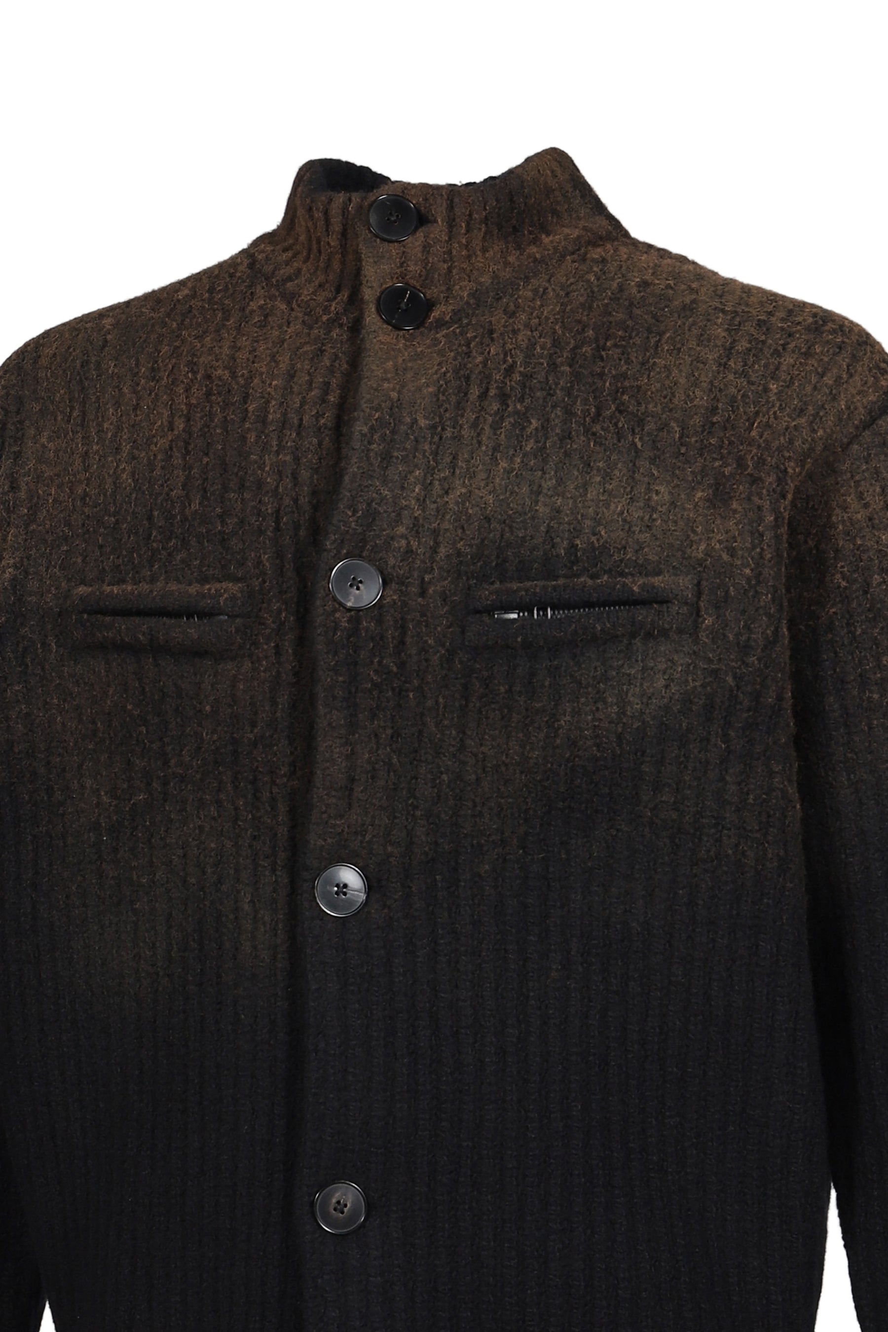 SPRAY DYED SERVICE DRESS KNIT JACKET / BLK