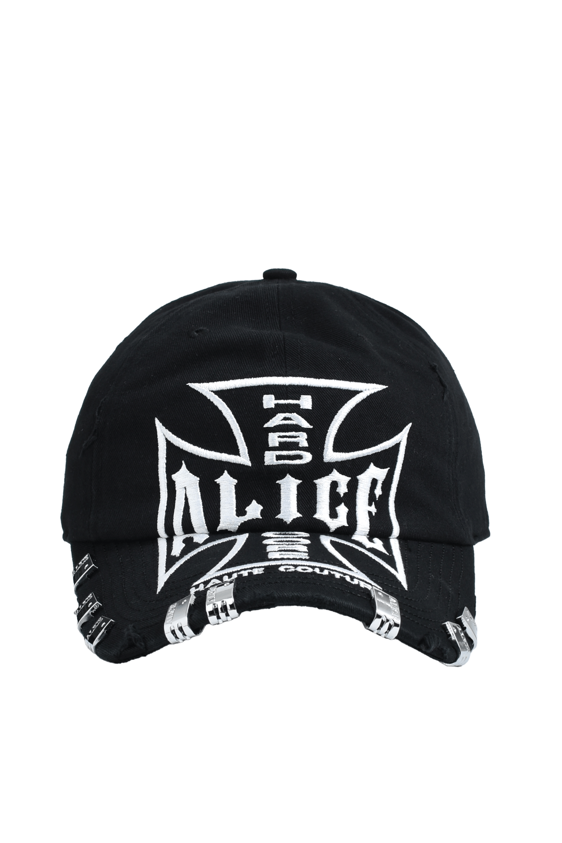 ALICE HOLLYWOOD アリス ハリウッド SS26 MOTO COUTURE CAP / BLK WHT ALICE HOLLYWOOD アリス ハリウッド SS26 MOTO COUTURE CAP / BLK WHT