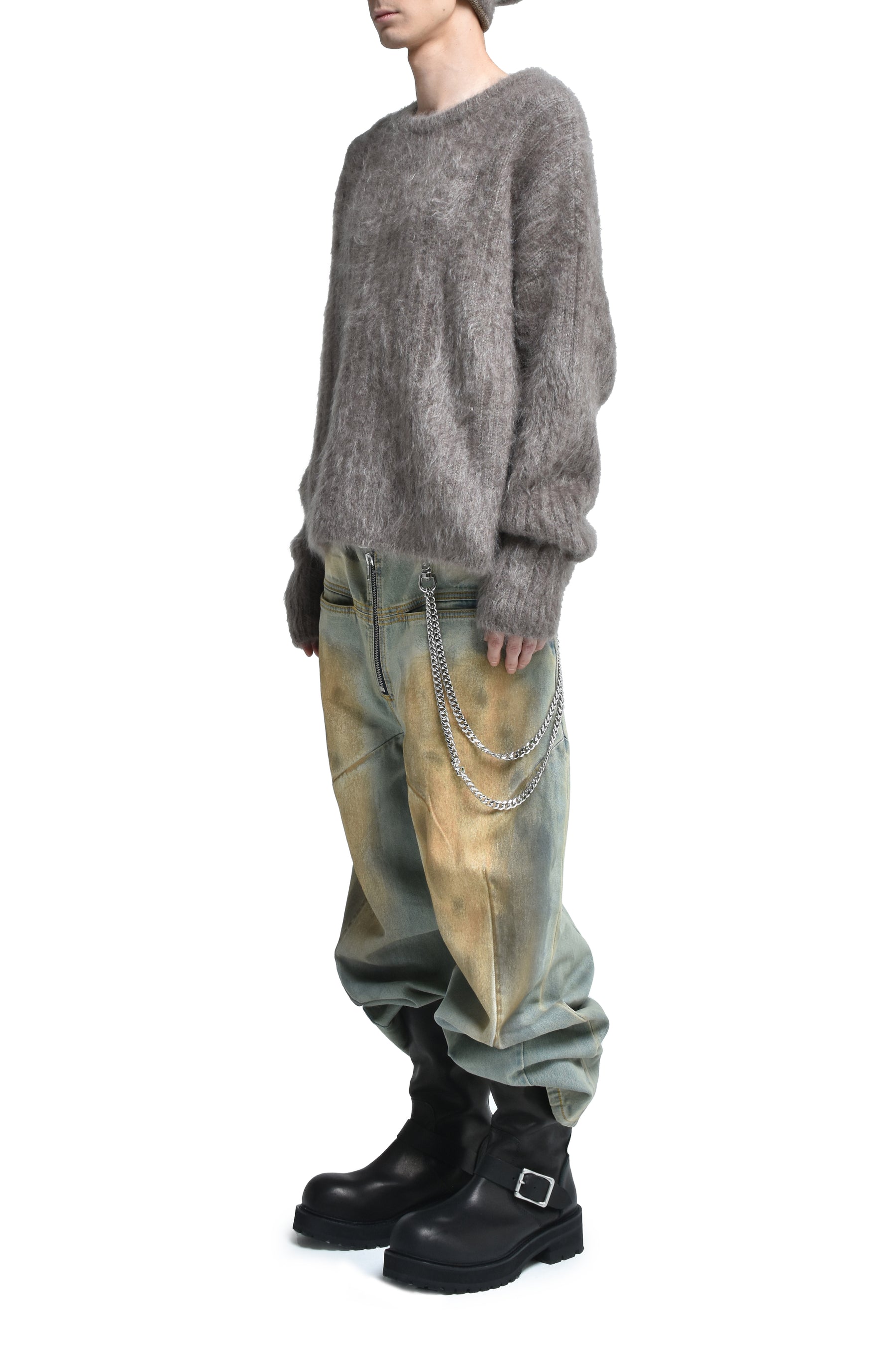 CASHMERE PULLOVER / DUSTY BRW 