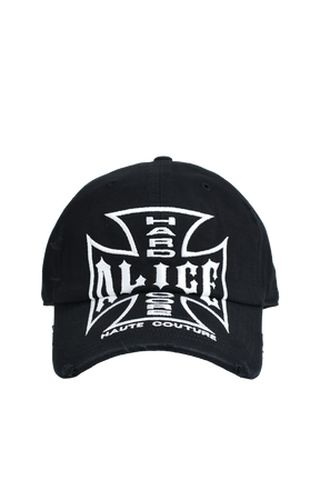 ALICE HOLLYWOOD アリス ハリウッド SS26 MOTO COUTURE CAP / BLK WHT ALICE HOLLYWOOD アリス ハリウッド SS26 MOTO COUTURE CAP / BLK WHT