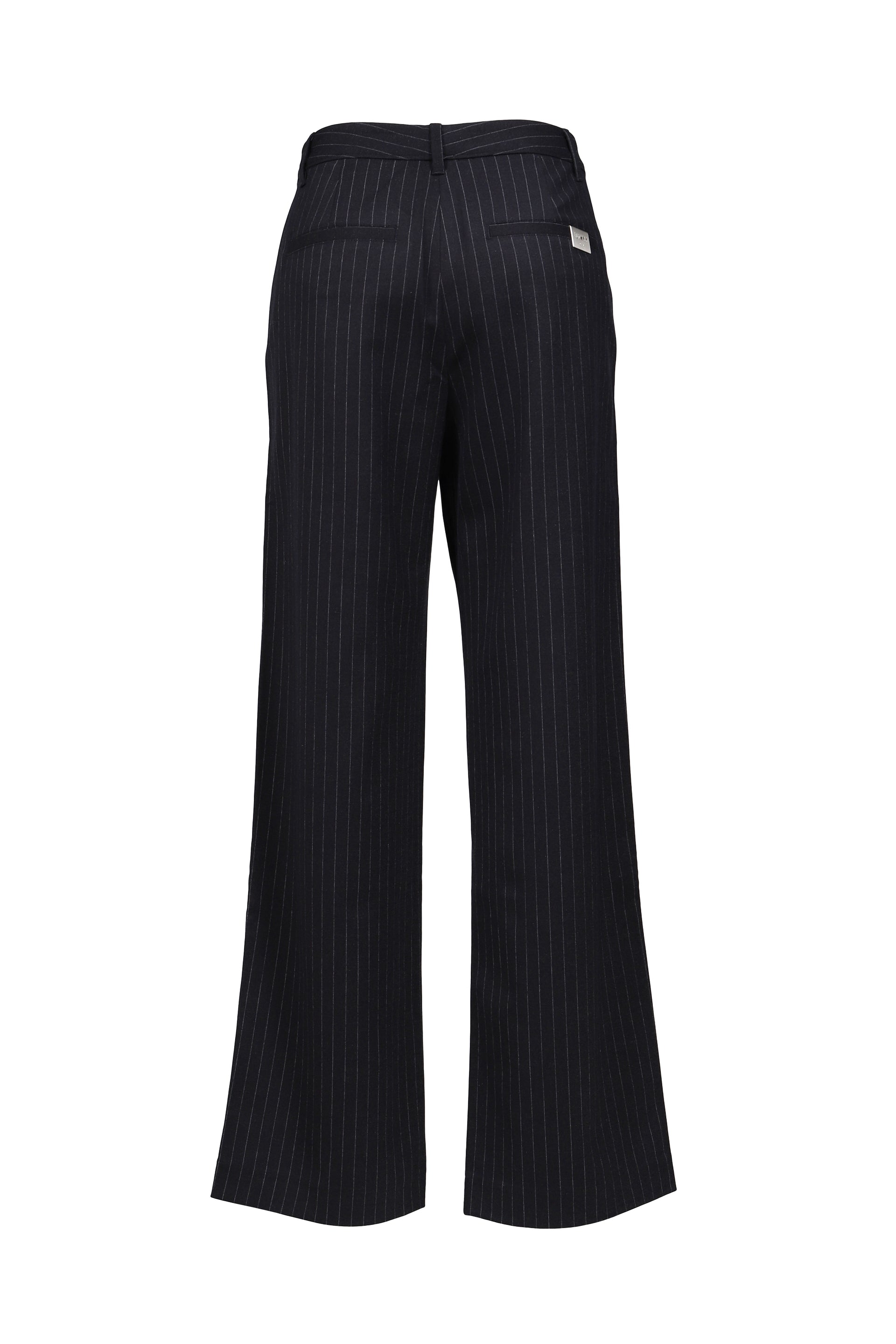 G GENTLE WIDE LEG PINSTRIPE PANTS / NVY
