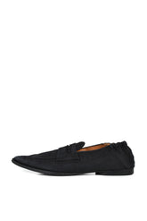 SILK SATIN SLIP-ON SHOES / BLK