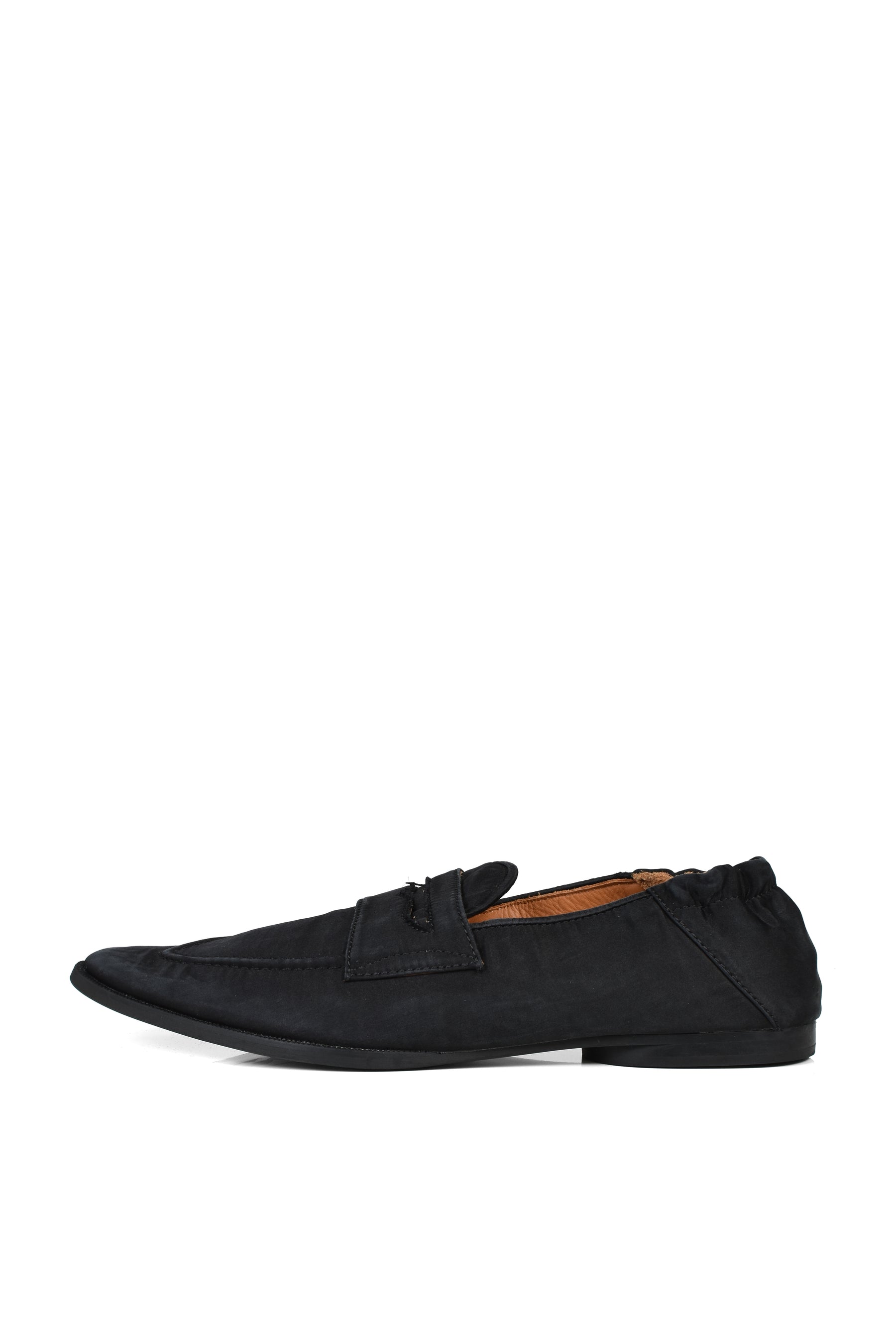 SILK SATIN SLIP-ON SHOES / BLK