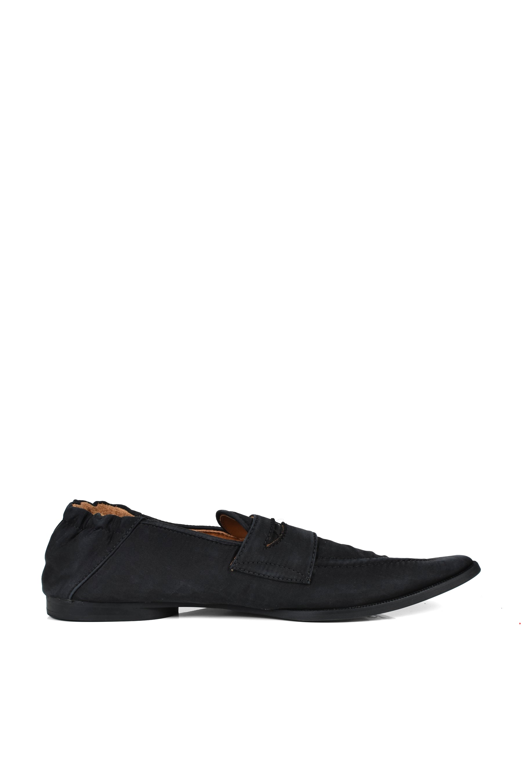 SILK SATIN SLIP-ON SHOES / BLK