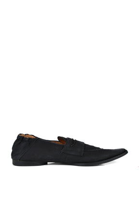 SILK SATIN SLIP-ON SHOES / BLK