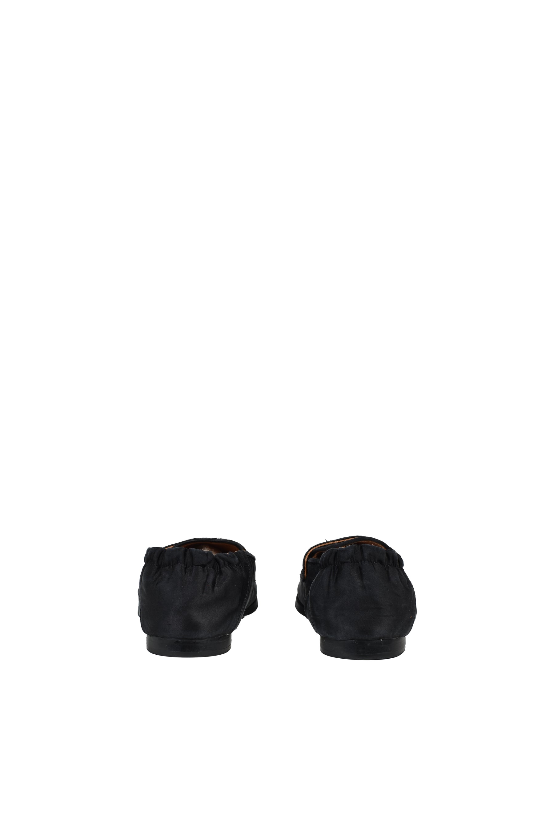 SILK SATIN SLIP-ON SHOES / BLK