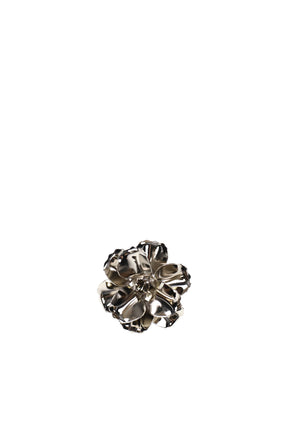 BLACK DIA FLOWER BROOCH / BLK NICKEL
