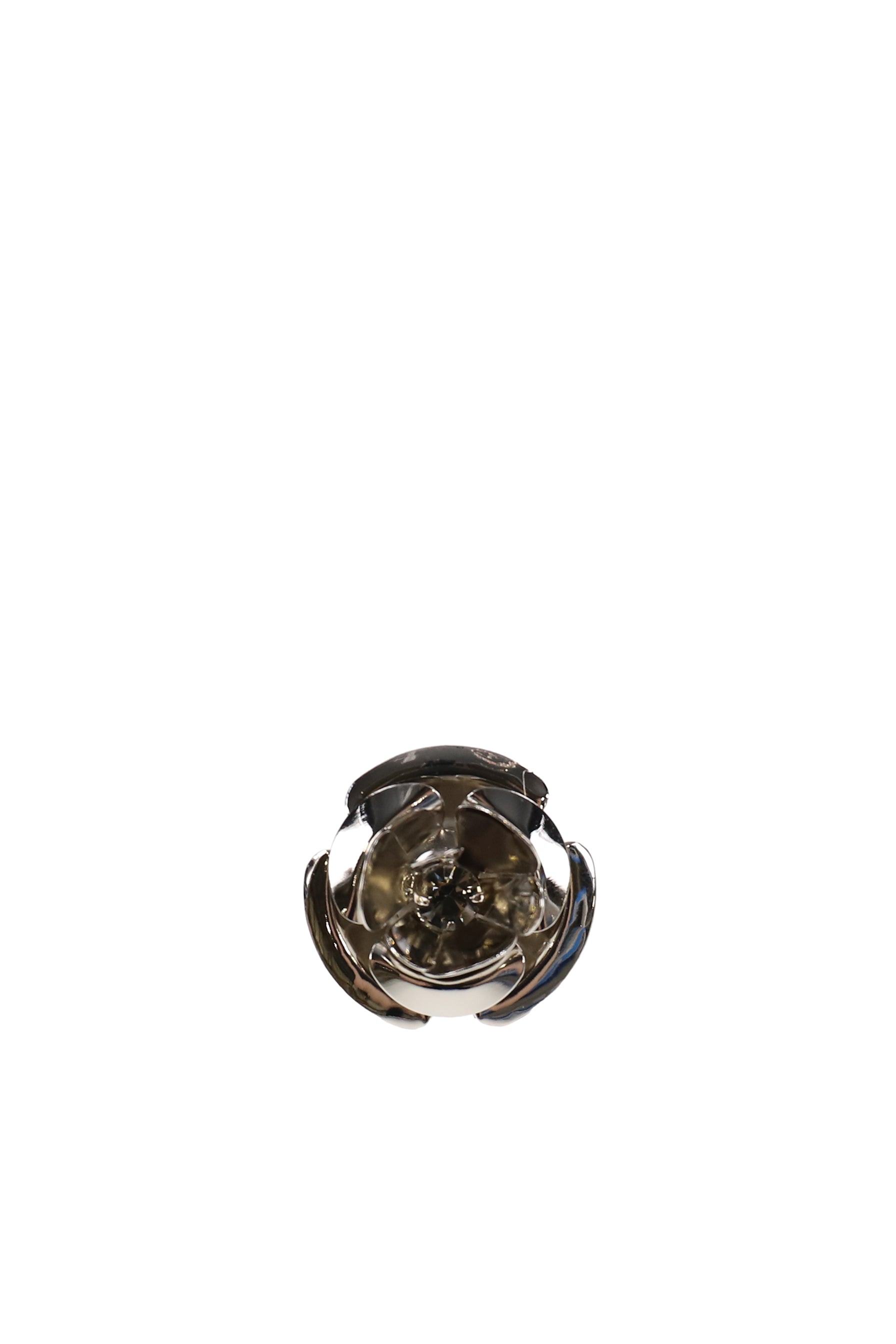 BLACK DIA FLOWER BROOCH / BLK NICKEL