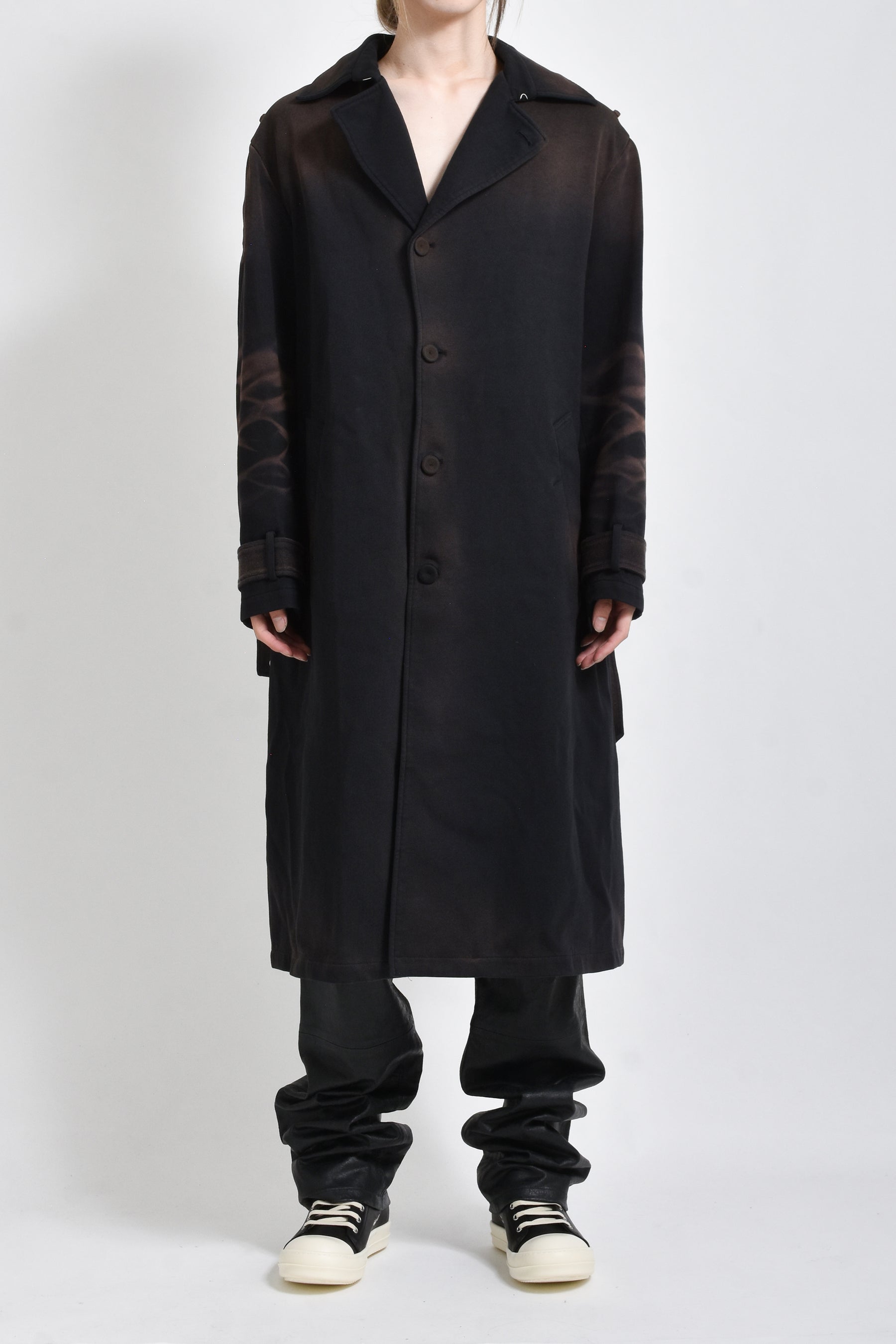 JERSEY TRENCH / SPRAYED BLK