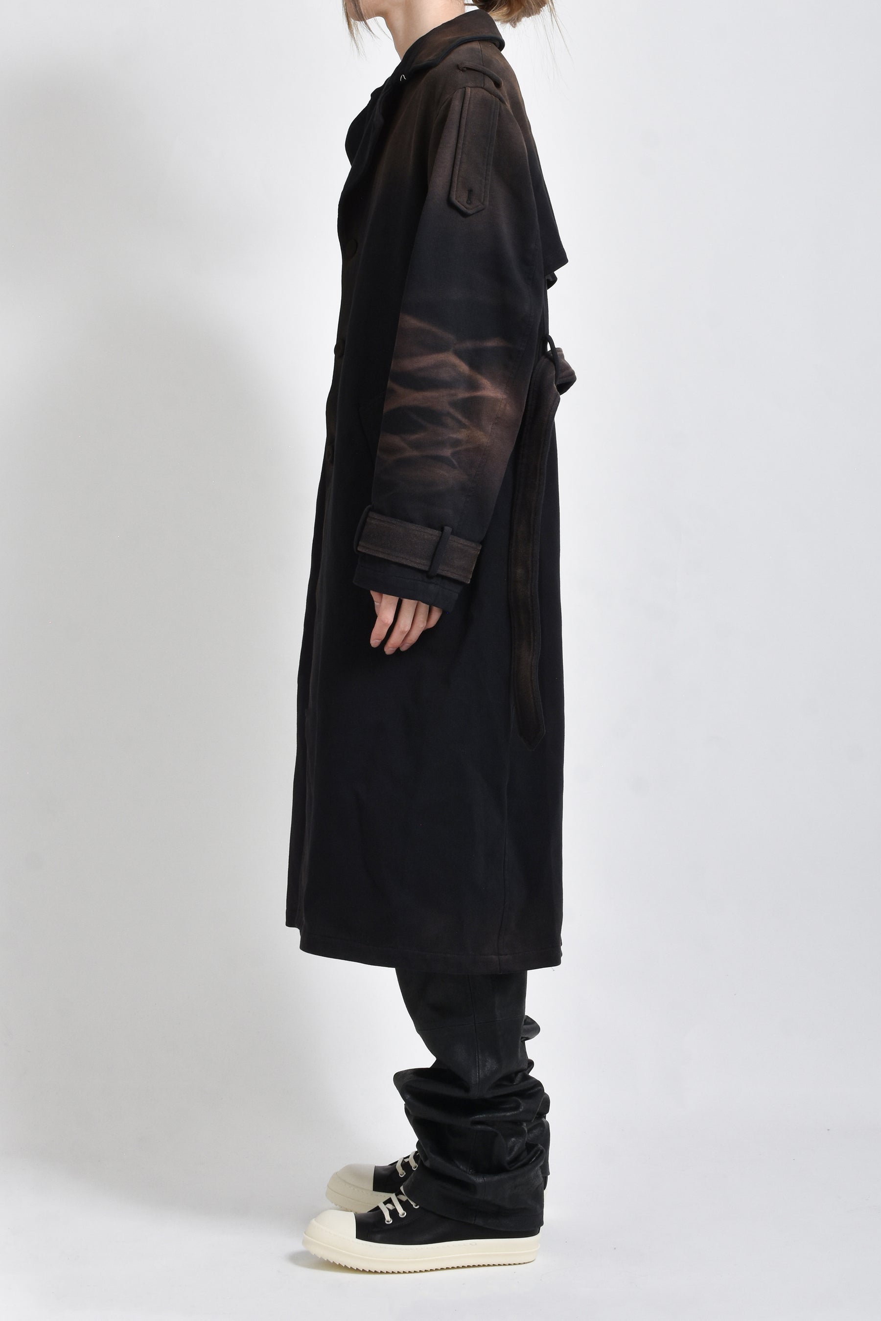 JERSEY TRENCH / SPRAYED BLK