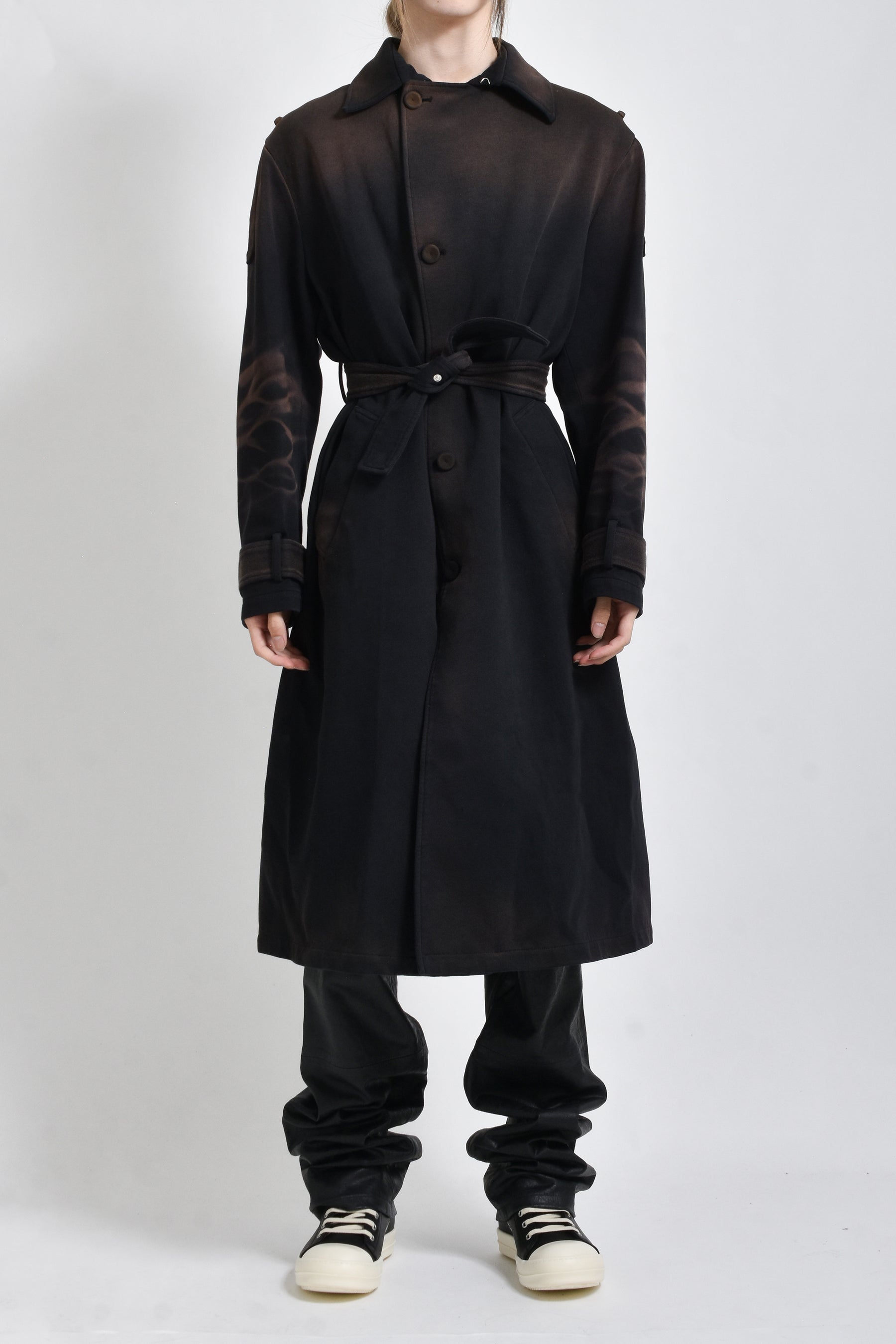 JERSEY TRENCH / SPRAYED BLK