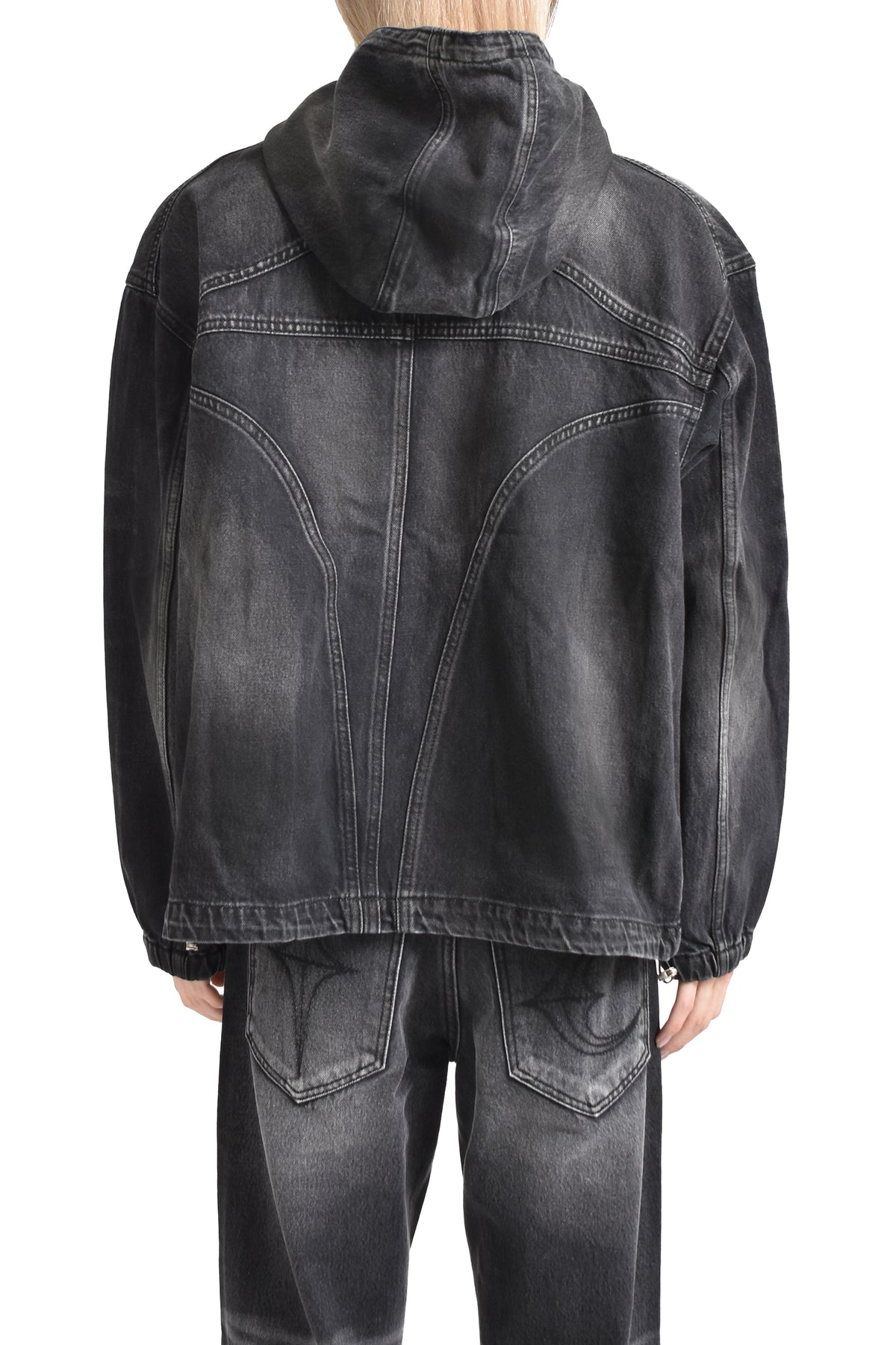 DENIM HOOD JACKET / BLK