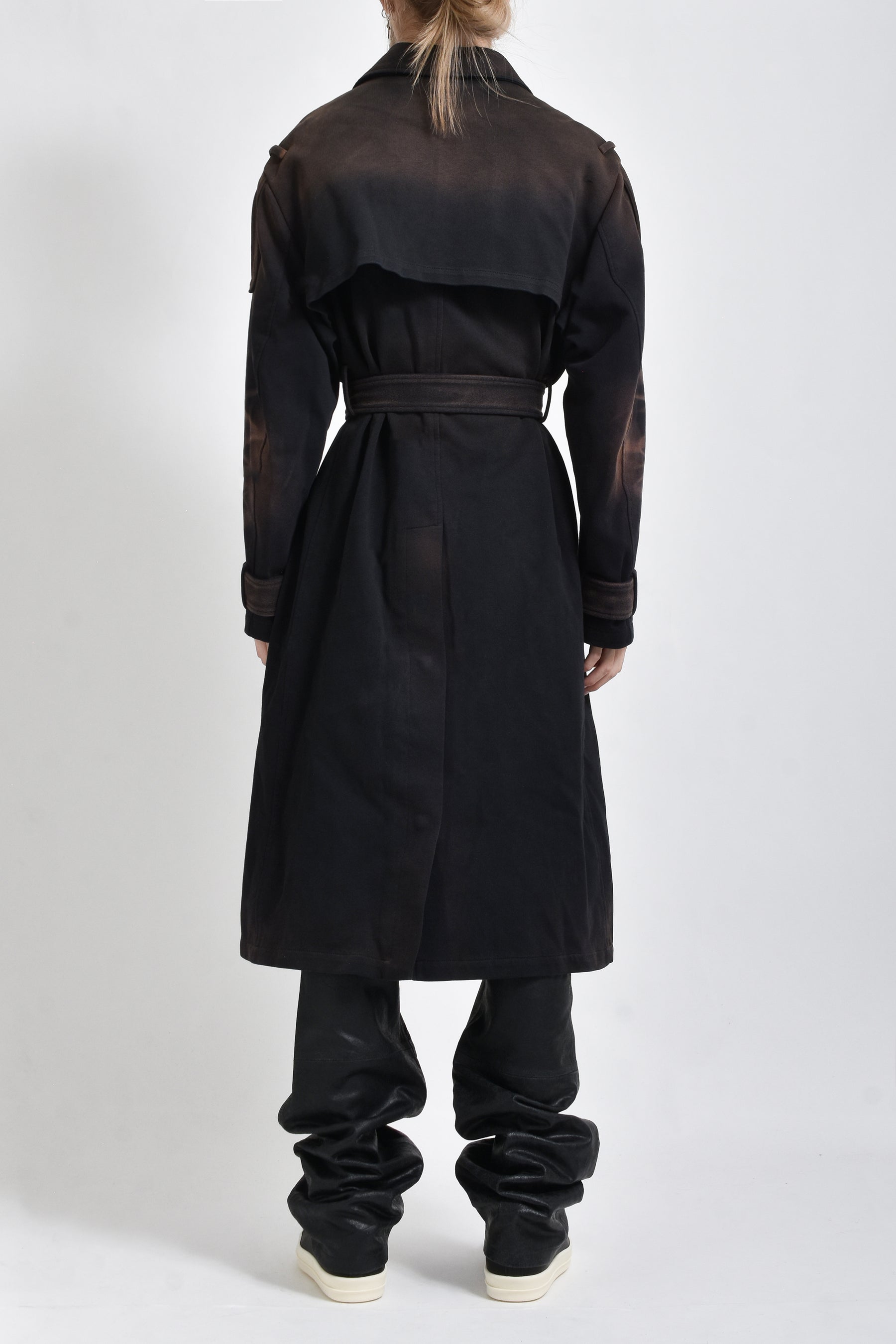 JERSEY TRENCH / SPRAYED BLK