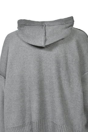 ”I LOVE MOVIE" PULLOVER KNIT HOODIE (EXCLUSIVE) / GRY