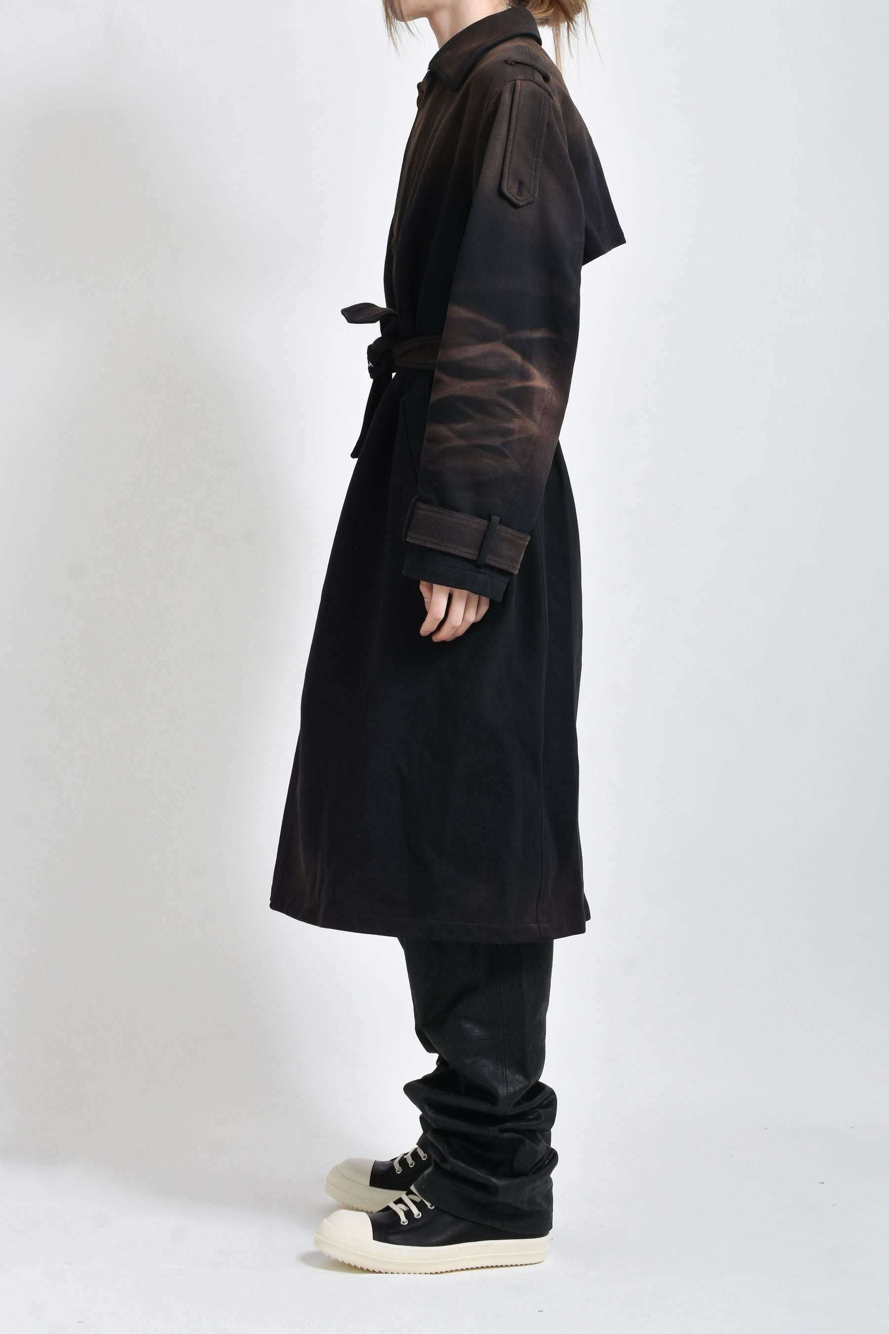 JERSEY TRENCH / SPRAYED BLK