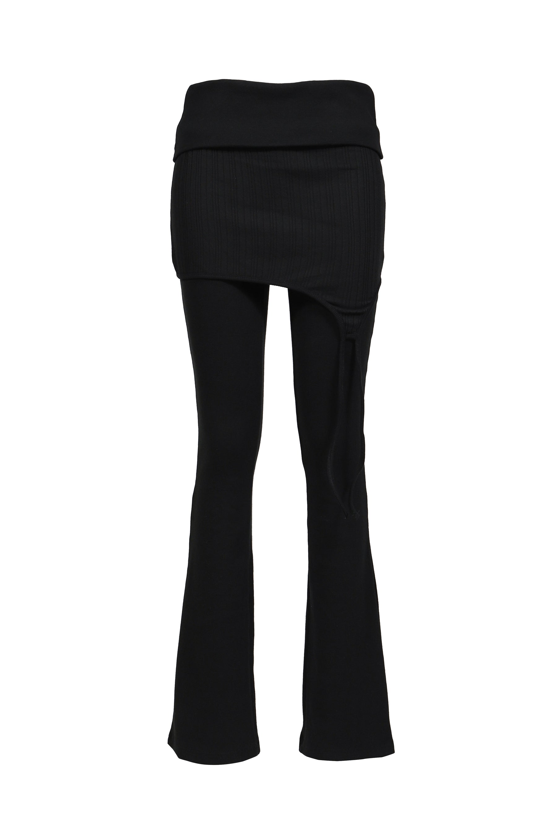 FOLDED SKIRT PANTS / BLK