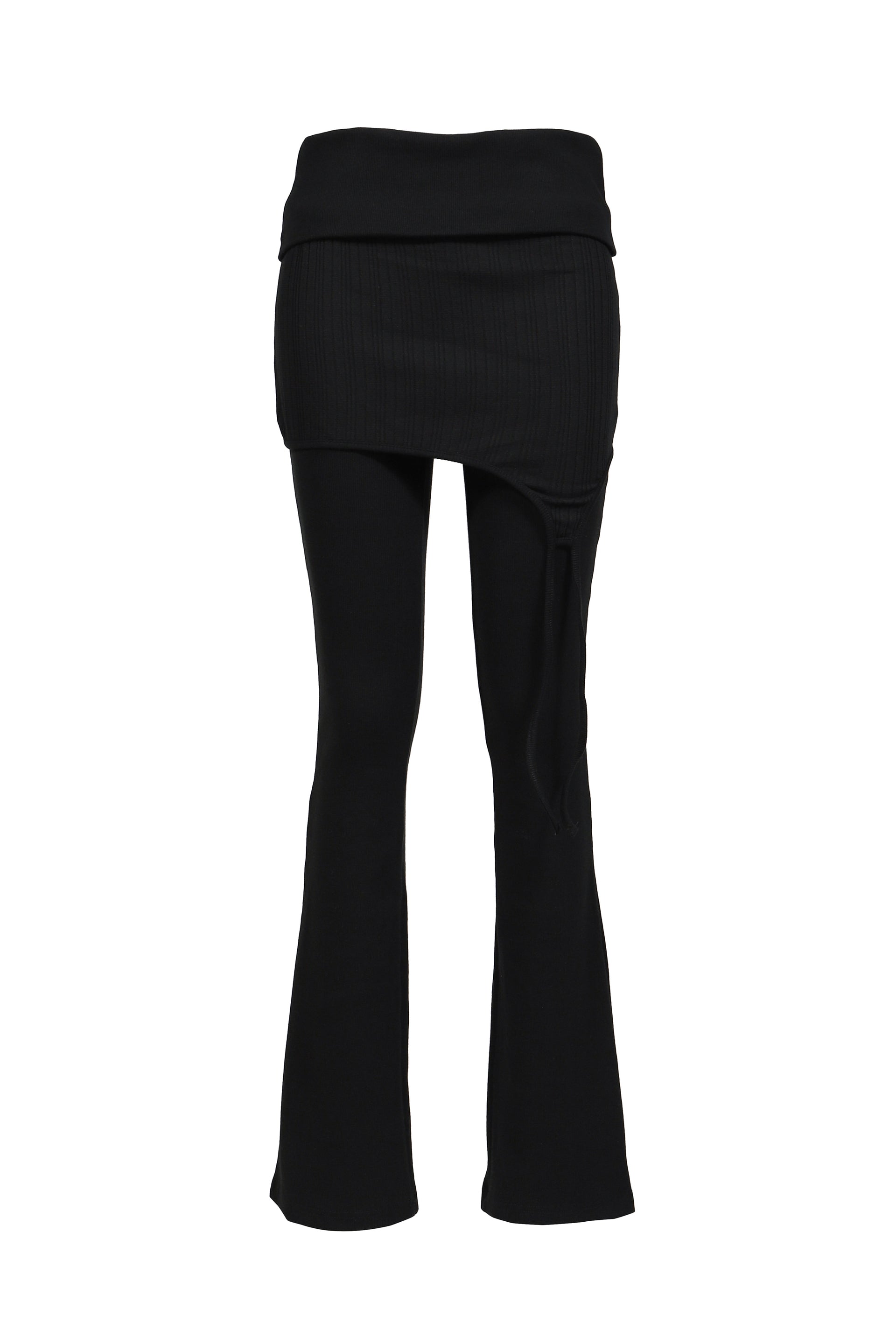 FOLDED SKIRT PANTS / BLK