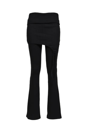 FOLDED SKIRT PANTS / BLK