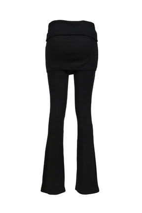 FOLDED SKIRT PANTS / BLK