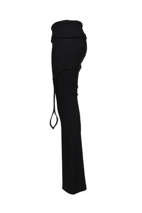 FOLDED SKIRT PANTS / BLK