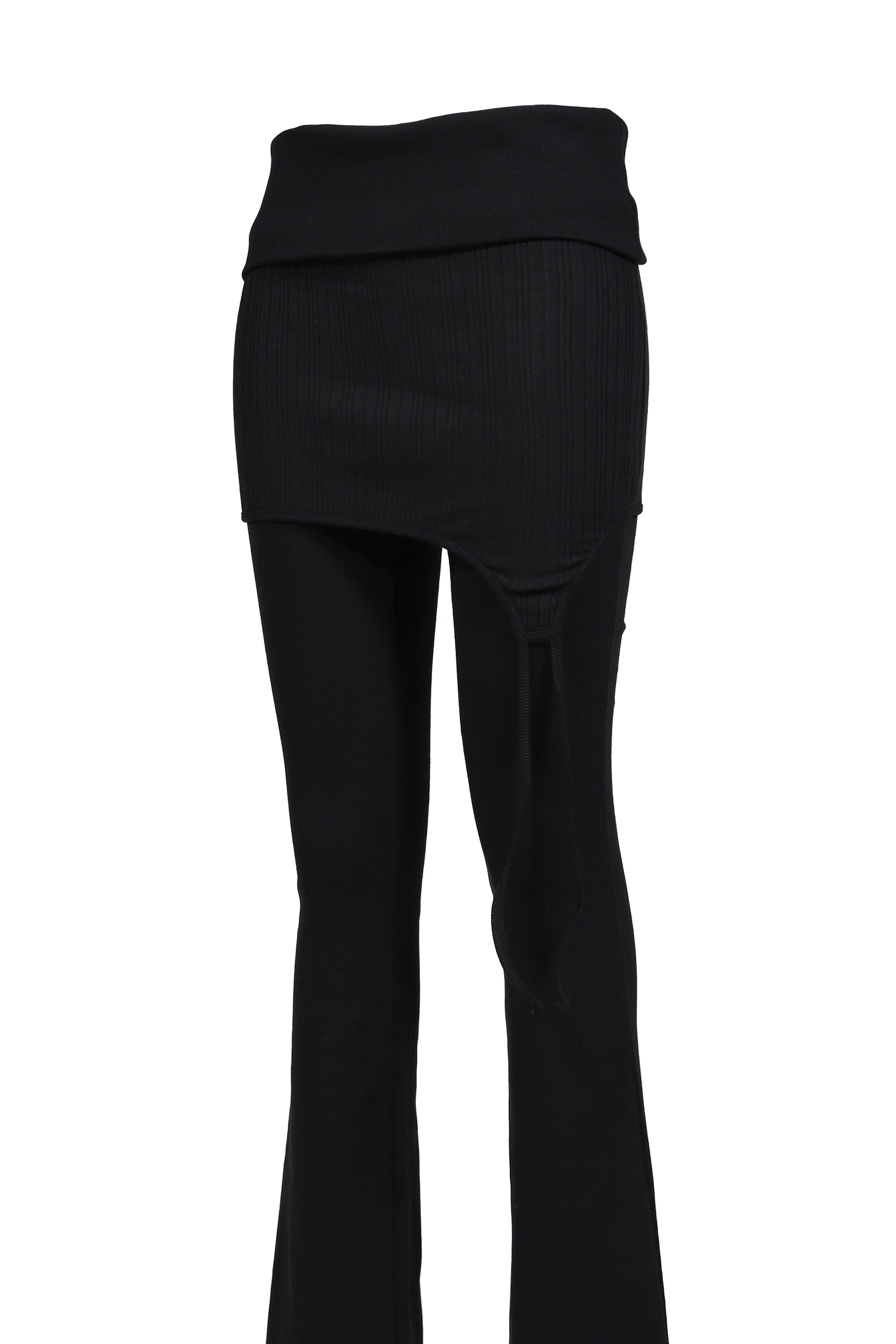 FOLDED SKIRT PANTS / BLK