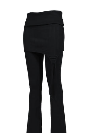 FOLDED SKIRT PANTS / BLK