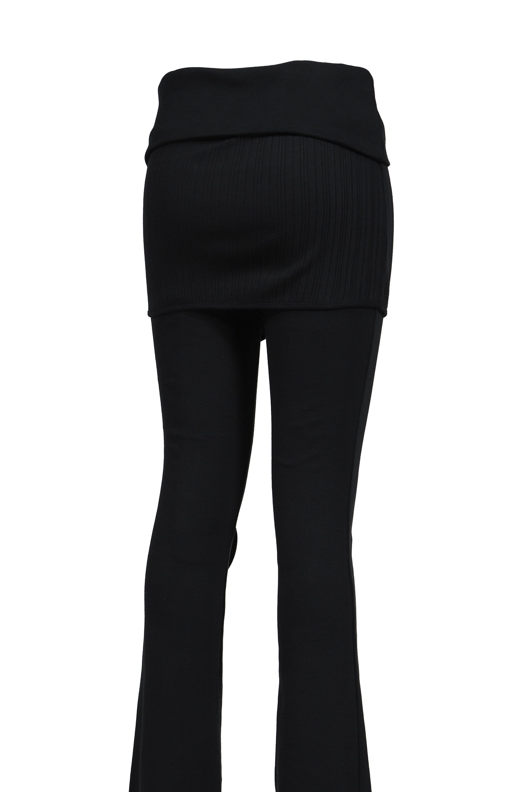 FOLDED SKIRT PANTS / BLK